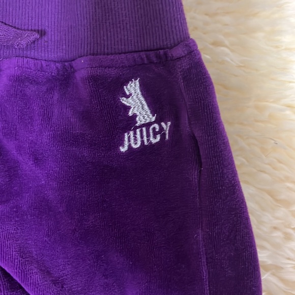 Juicy Couture Purple Joggers/ Girls Size 6 - Picture 3 of 7